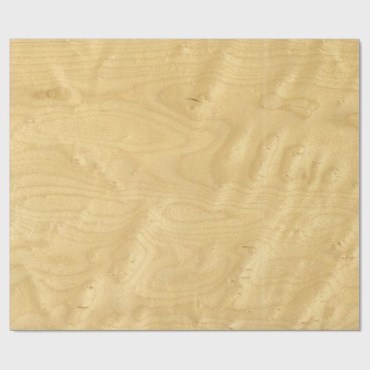 スキャンされた鳥の目のかえでのベニヤのWoodgrainを実在して下さい ラッピングペーパー (フラット)