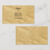 スキャンされた鳥の目のかえでのベニヤのWoodgrainを実在して下さい 名刺 (正面/裏面)