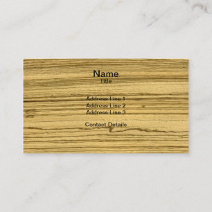 スキャンされたZebrawoodのベニヤのWoodgrainを実在して下さい 名刺