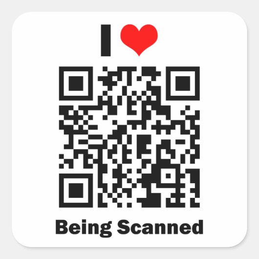 スキャンされることが大好き スクエアシール (正面)