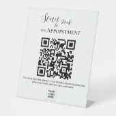 スキャンしてアポイントメントQRコード台座記号を予約する 台座サイン (正面)