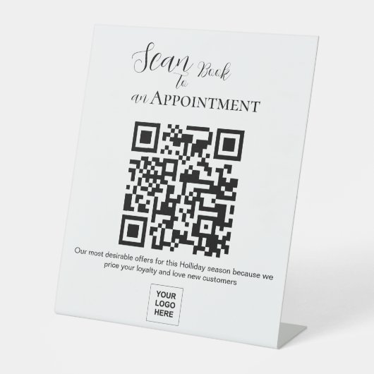 スキャンしてアポイントメントQRコード台座記号を予約する 台座サイン (正面)