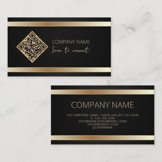 スキャンしてソーシャルメディアQRコードに接続 名刺 (正面/裏面)