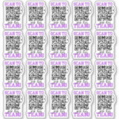 スキャンしてチームに参加する紫のQRコード小規模企業 シール (正面)