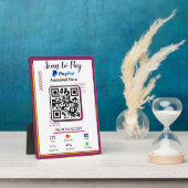 スキャンしてビジネスサインを支払う | Paypal QRコード支払 フォトプラーク (側面)