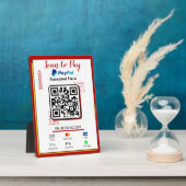 スキャンしてビジネスサインを支払う | Paypal QRコード支払 フォトプラーク (側面)