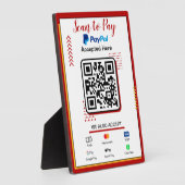 スキャンしてビジネスサインを支払う | Paypal QRコード支払 フォトプラーク (側面)