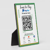 スキャンしてビジネスサインを支払う | Paypal QRコード支払 フォトプラーク (側面)