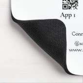 スキャンしてビジネスロゴを支払うQ Rコードソーシャルメディア マウスパッド (コーナー)