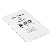 スキャンしてビジネスロゴを支払うQ Rコードソーシャルメディア マグネット (右側)