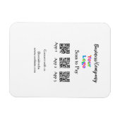 スキャンしてビジネスロゴを支払うQ Rコードソーシャルメディア マグネット (横)