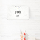 スキャンしてビジネスロゴを支払うQ Rコードソーシャルメディア 横断幕 (インサイチュ)