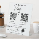 スキャンしてビジネスQrコード支払い記号 台座サイン (インサイチュ)