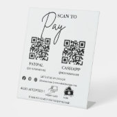 スキャンしてビジネスQrコード支払い記号 台座サイン (正面)