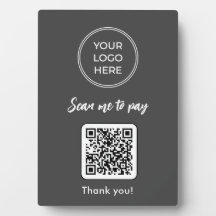 スキャンしてビジネスQRコード記号プラークを支払う