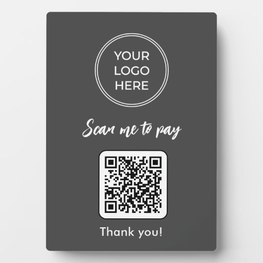 スキャンしてビジネスQRコード記号プラークを支払う フォトプラーク (正面)