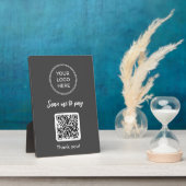 スキャンしてビジネスQRコード記号プラークを支払う フォトプラーク (側面)