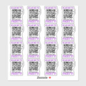 スキャンしてホストパーティー紫QRコード小規模企業 シール (シート)