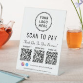 スキャンしてロゴ3支払いQRコード 台座サイン (インサイチュ)