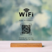 スキャンして接続 | QRコード WiFiログイン アクリルサイン (ニュートラル)