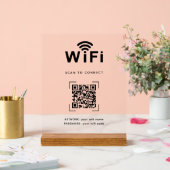 スキャンして接続 | QRコード WiFiログイン アクリルサイン (ウェディング)