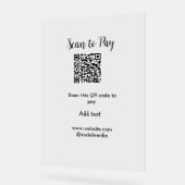 スキャンして支払いスキャンQRコード追加Webサイト電子メール詳細 アクリルサイン (傾斜)
