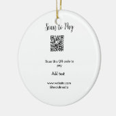 スキャンして支払いスキャンQRコード追加Webサイト電子メール詳細 セラミックオーナメント (左)