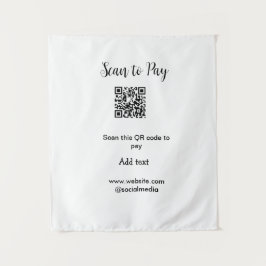 スキャンして支払いスキャンQRコード追加Webサイト電子メール詳細 タペストリー