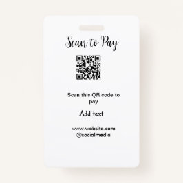 スキャンして支払いスキャンQRコード追加Webサイト電子メール詳細 バッジ