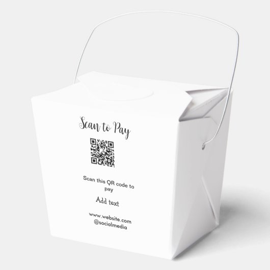 スキャンして支払いスキャンQRコード追加Webサイト電子メール詳細 フェイバーボックス (正面)