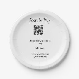 スキャンして支払いスキャンQRコード追加Webサイト電子メール詳細 ペーパープレート