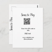 スキャンして支払いスキャンQRコード追加Webサイト電子メール詳細 ポストカード (正面/裏面)