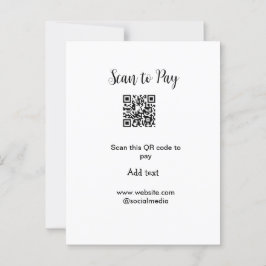 スキャンして支払いスキャンQRコード追加Webサイト電子メール詳細 ポストカード