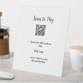 スキャンして支払いスキャンQRコード追加Webサイト電子メール詳細 台座サイン (インサイチュ)