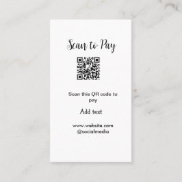 スキャンして支払いスキャンQRコード追加Webサイト電子メール詳細 名刺