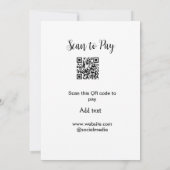 スキャンして支払いスキャンQRコード追加Webサイト電子メール詳細 招待状 (裏面)
