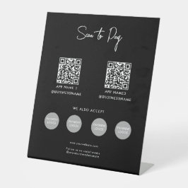 スキャンして支払うビジネス非接触支払QRコード 台座サイン