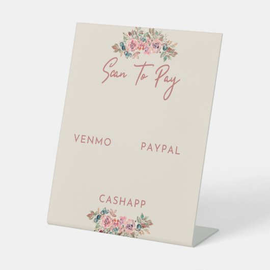 スキャンして支払うフローラをテーマ 台座サイン (正面)