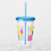 スキャンして支払う追加Q Rビジネスロゴ虹のウォータコール アクリルタンブラー (右)