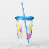 スキャンして支払う追加Q Rビジネスロゴ虹のウォータコール アクリルタンブラー (左)