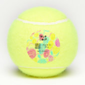 スキャンして支払う追加Q Rビジネスロゴ虹のウォータコール テニスボール (裏面)