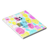 スキャンして支払う追加Q Rビジネスロゴ虹のウォータコール ノートパッド (アングル)