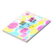 スキャンして支払う追加Q Rビジネスロゴ虹のウォータコール ノートパッド (回転)