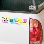 スキャンして支払う追加Q Rビジネスロゴ虹のウォータコール バンパーステッカー (トラック上)