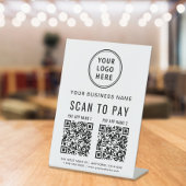スキャンして支払う2 QRコードのビジネスロゴ 台座サイン