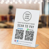 スキャンして支払う CashApp Venmo QRコードロゴ 台座サイン