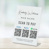 スキャンして支払う Paypal Venmo CashApp QRコード ビジネス 台座サイン
