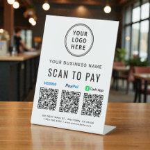 スキャンして支払う Paypal Venmo CashApp QRコード ロゴ