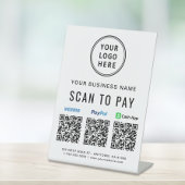 スキャンして支払う Paypal Venmo CashApp QRコード ロゴ 台座サイン