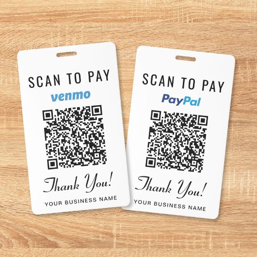 スキャンして支払う Venmo PayPal QRコード ビジネス決済 バッジ